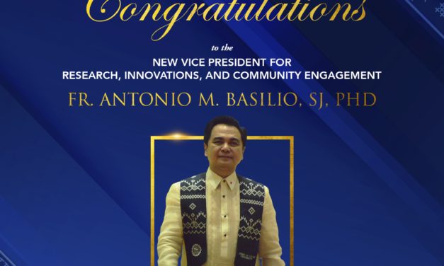 Newly Appointed Vice President for Research, Innovations, and Community Engagement, Fr. Antonio M. Basilio, SJ, PhD