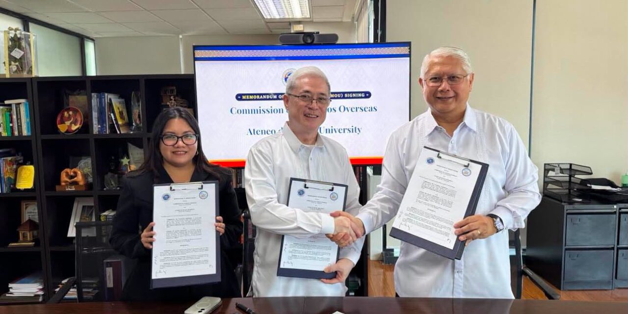 Ateneo de Davao University Signs a Memorandum of Understanding with the Commission on Filipinos Overseas