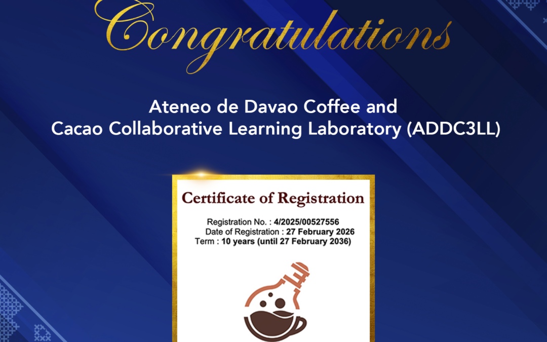 Ateneo de Davao University Receives Trademark Registration for the Ateneo de Davao Coffee and Cacao Collaborative Learning Laboratory (ADDC3LL)