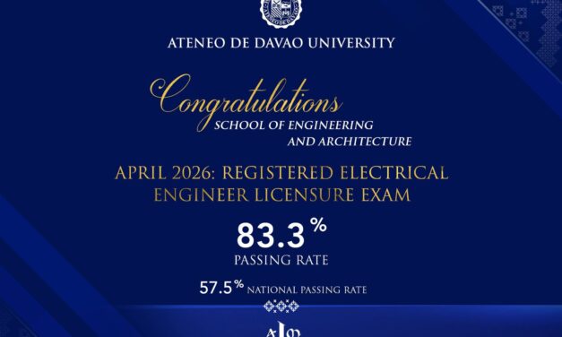 Congratulations to the 5 new Registered Electrical Engineers from Ateneo de Davao University!