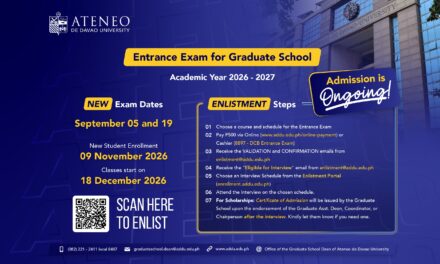 Entrance Exam for Graduate School: SY 2026-2027