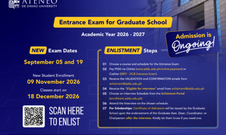 Entrance Exam for Graduate School: SY 2026-2027 Exam Dates and Enlistment Steps