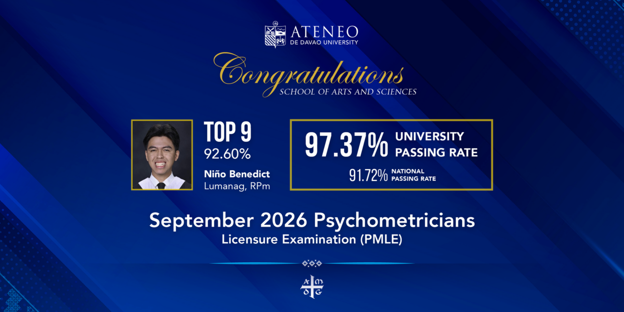 Lumanag Ranks 9th Nationwide, ADDU Posts 97.37% Pass Rate in Sept 2026 PMLE