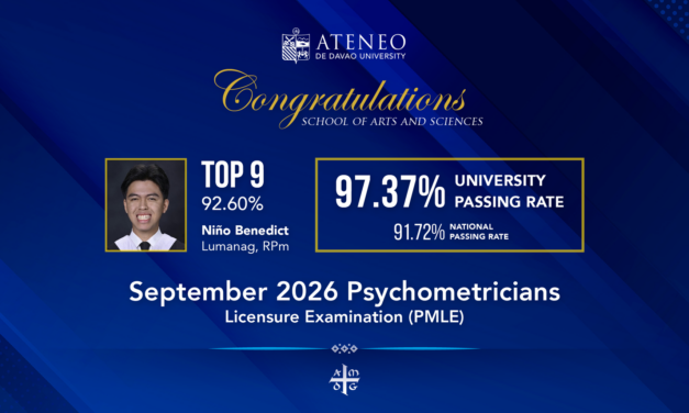Lumanag Ranks 9th Nationwide, ADDU Posts 97.37% Pass Rate in Sept 2026 PMLE