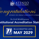 ADDU Granted Institutional Accreditation Status by FAAP