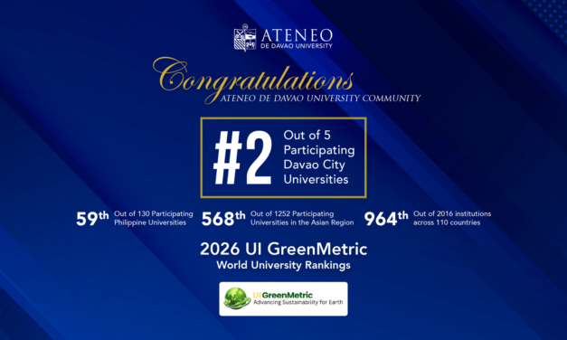 ADDU Ranks 2nd in Davao City in 2026 UI GreenMetric Rankings