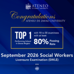 ADDU Ranks No. 1 in Davao Region in Sept 2026 Social Work Licensure Exam