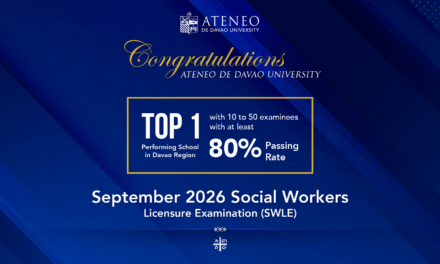 ADDU Ranks No. 1 in Davao Region in Sept 2026 Social Work Licensure Exam