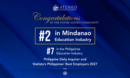 ADDU Ranks 2nd in Mindanao Among PH Employers in the Education Industry