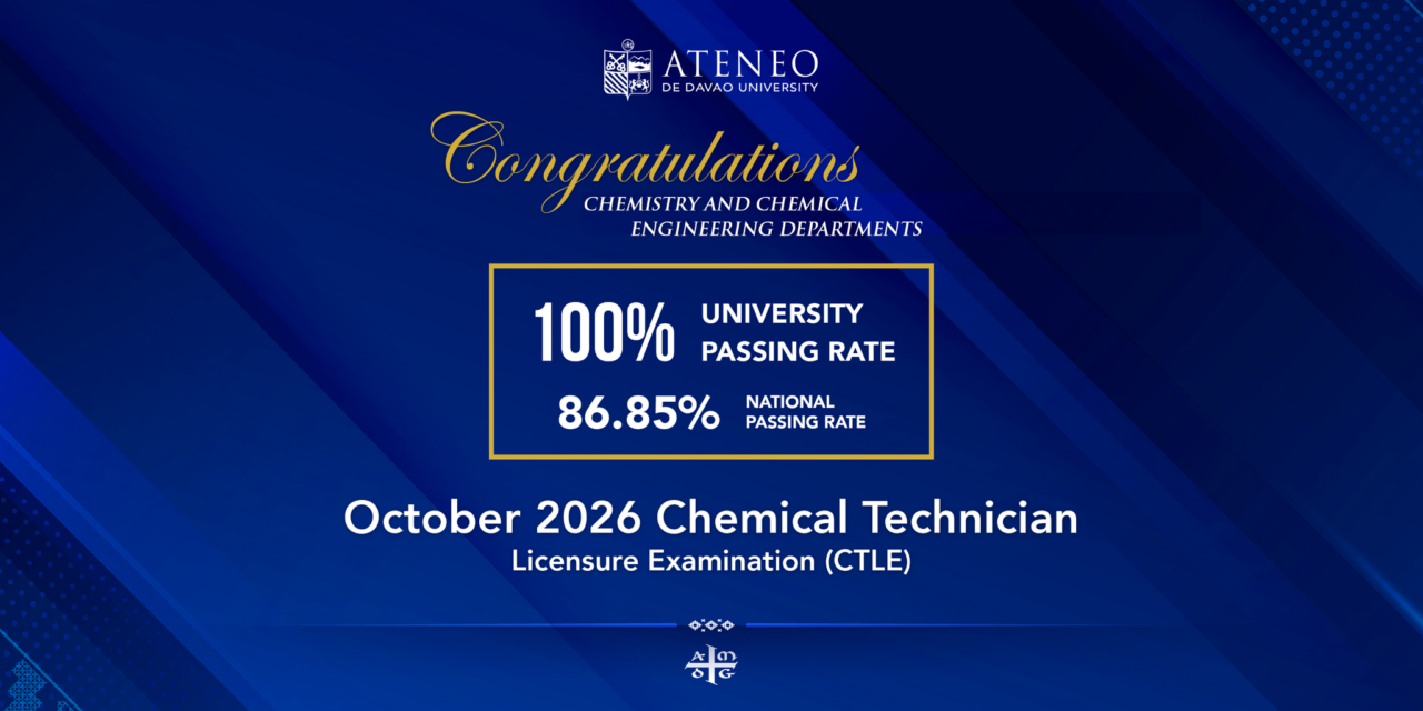ADDU Achieves 100% Passing Rate in Oct 2026 Chemical Technician Licensure Exam