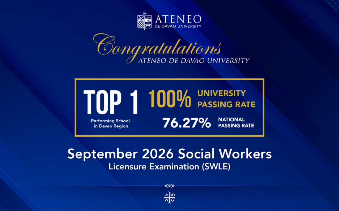 ADDU Ranks No. 1 in Davao Region in Sept 2026 Social Work Licensure Exam