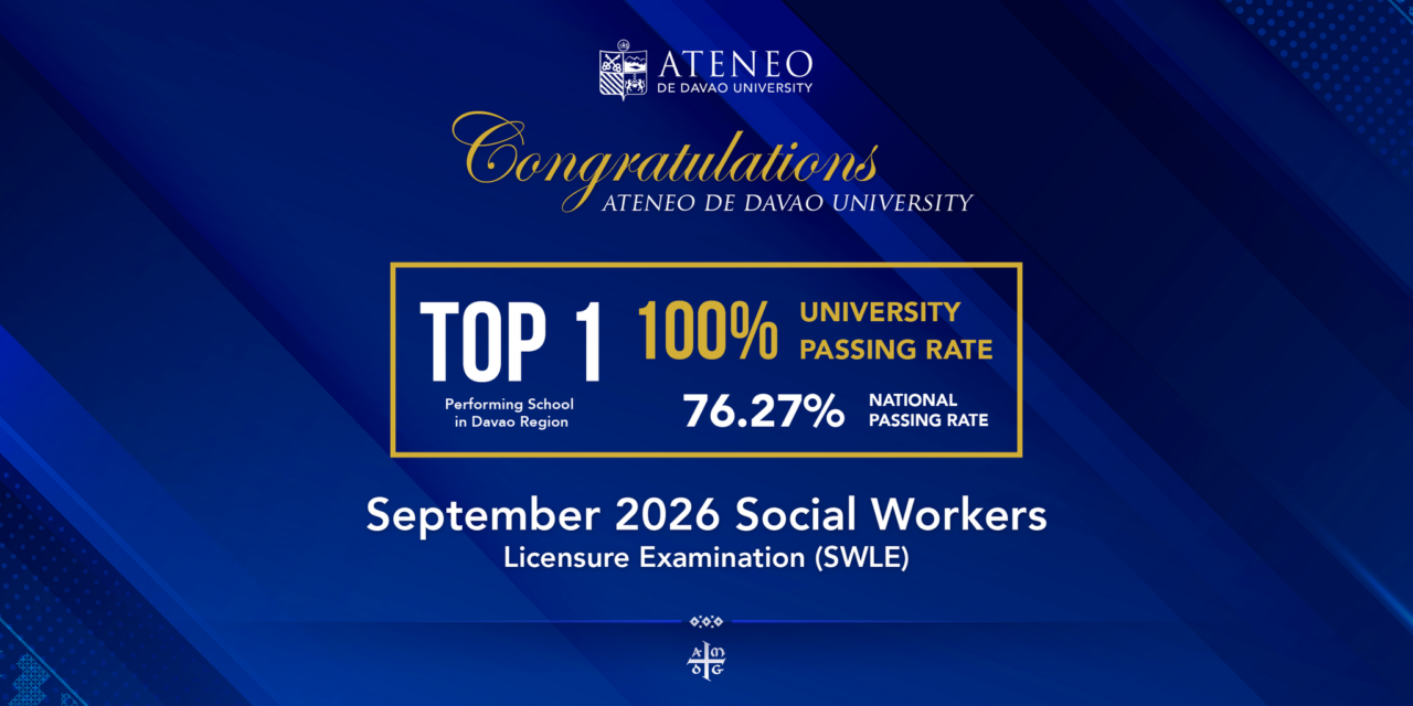ADDU Ranks No. 1 in Davao Region in Sept 2026 Social Work Licensure Exam