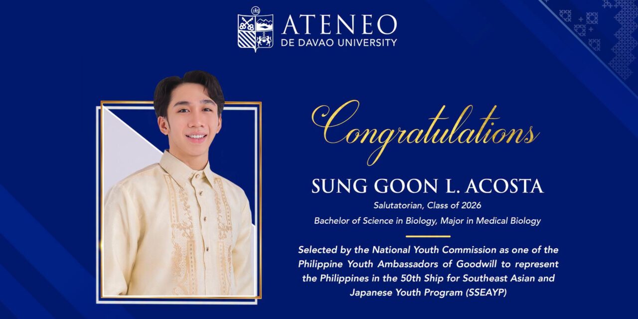 Class of ‘26 Salutatorian Acosta is Davao Region’s Sole PH Youth Ambassador to 50th SSEAYP